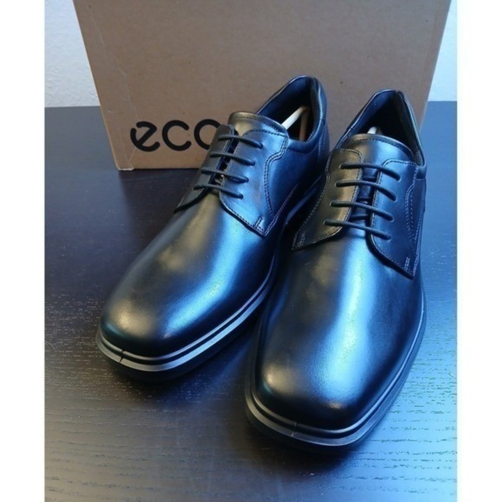 ECCO Helsinki 2 Derby Black Leather Dress Shoe 500164 01001 Men US 9-9.5 NEW